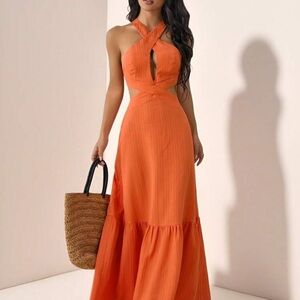 Hello Molly Vibrant Orange Maxi Dress